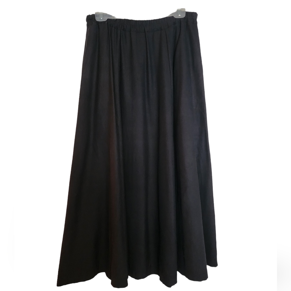 Brie Kriebel black maxi skirt pockets SZ Large